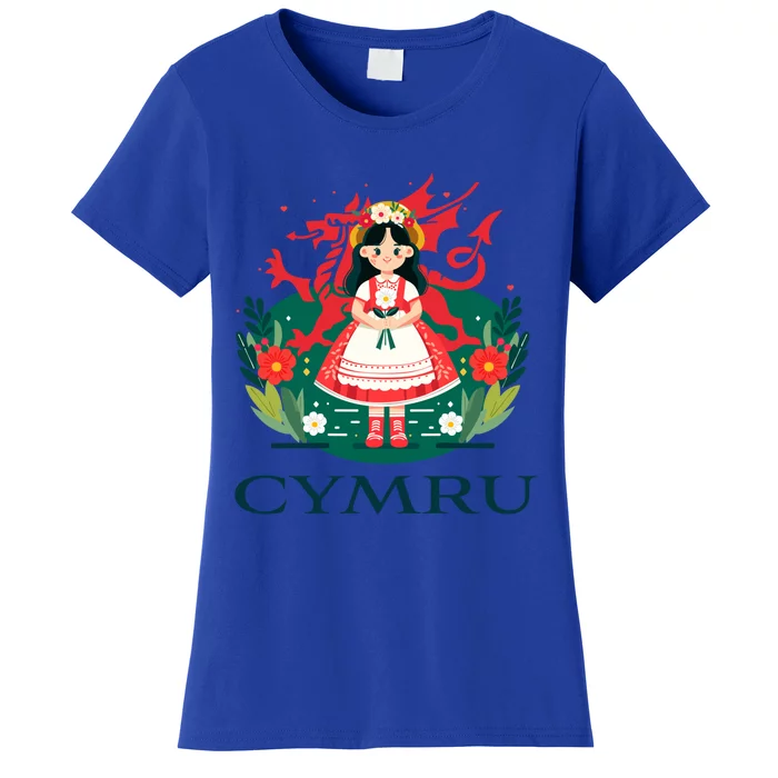 Cymru Wales Red Welsh Dragon Gift Women's T-Shirt