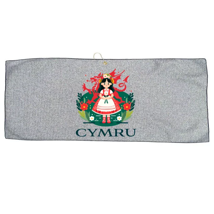 Cymru Wales Red Welsh Dragon Gift Large Microfiber Waffle Golf Towel