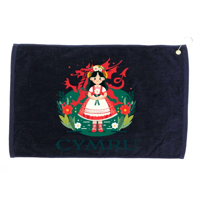 Cymru Wales Red Welsh Dragon Gift Grommeted Golf Towel