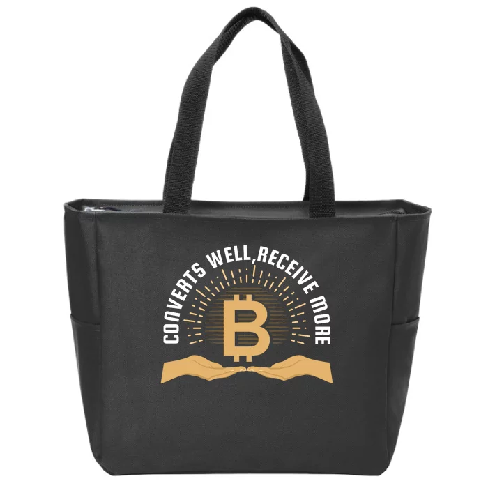 Converts Well Receive More Zip Tote Bag