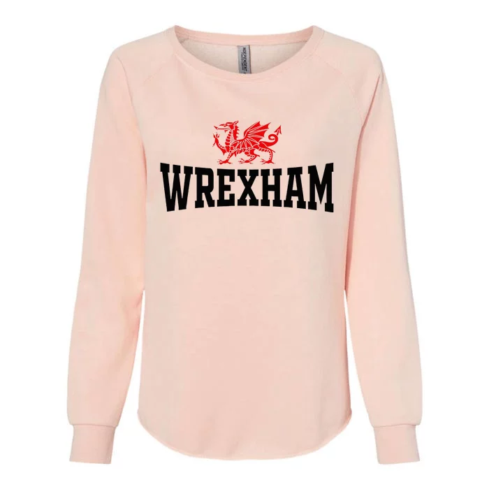 City Wales Red Dragon Wrecsam Cymru County Of Wales Womens California Wash Sweatshirt