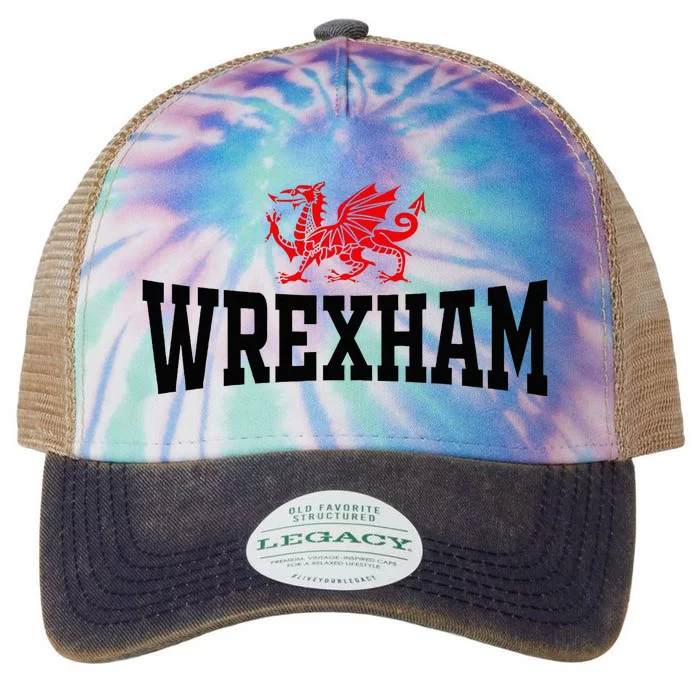 City Wales Red Dragon Wrecsam Cymru County Of Wales Legacy Tie Dye Trucker Hat