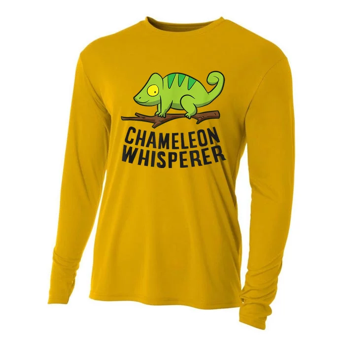 Chameleon Whisperer Reptile Lizards Funny Chameleon Cooling Performance Long Sleeve Crew