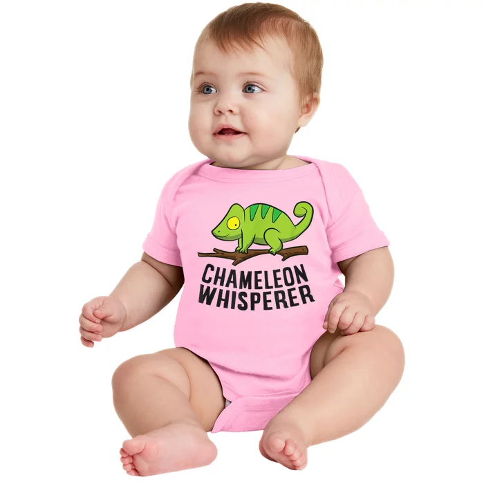 Chameleon Whisperer Reptile Lizards Funny Chameleon Baby Bodysuit