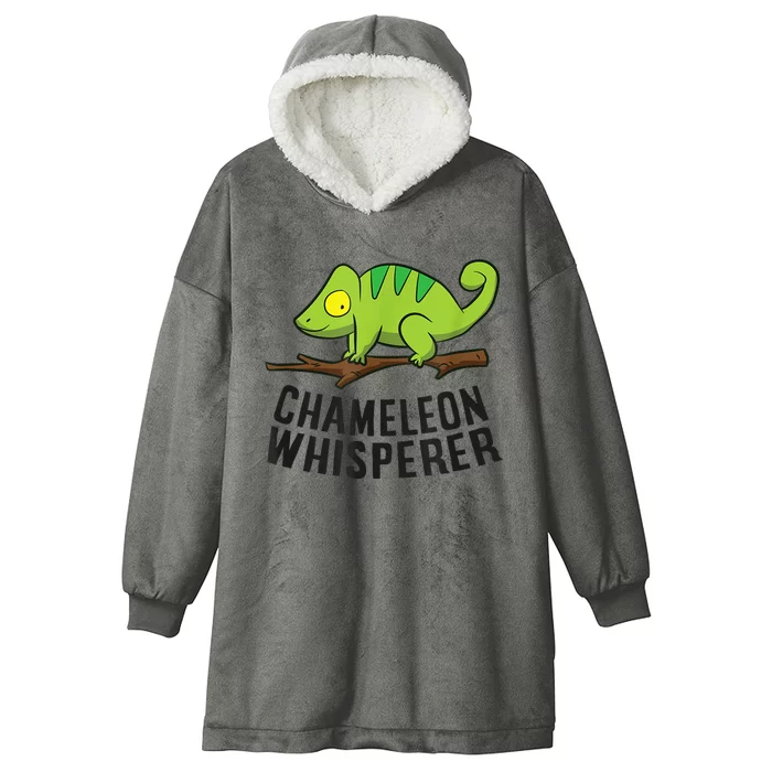 Chameleon Whisperer Reptile Lizards Funny Chameleon Hooded Wearable Blanket