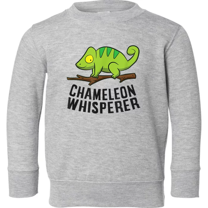 Chameleon Whisperer Reptile Lizards Funny Chameleon Toddler Sweatshirt