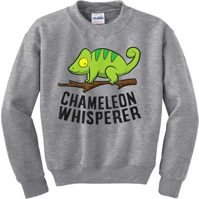 Chameleon Whisperer Reptile Lizards Funny Chameleon Kids Sweatshirt