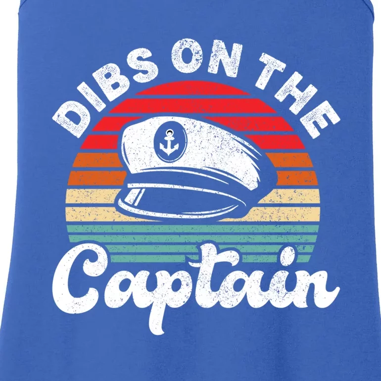 Captain Wife Retro Dibs On The Captain Captain Funny Gift Ladies Essential Tank