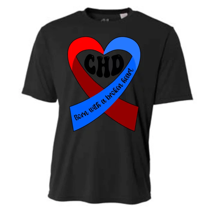 Chd Warrior Ribbon Congenital Heart Disease Awareness Gift Cooling Performance Crew T-Shirt