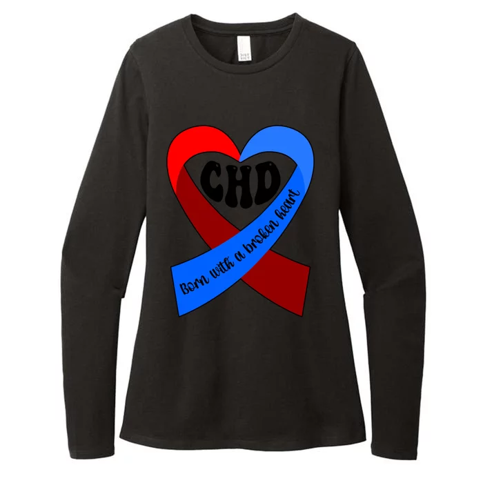 Chd Warrior Ribbon Congenital Heart Disease Awareness Gift Womens CVC Long Sleeve Shirt