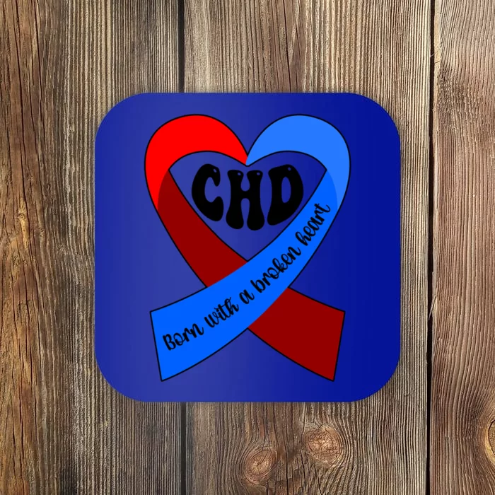 Chd Warrior Ribbon Congenital Heart Disease Awareness Gift Coaster