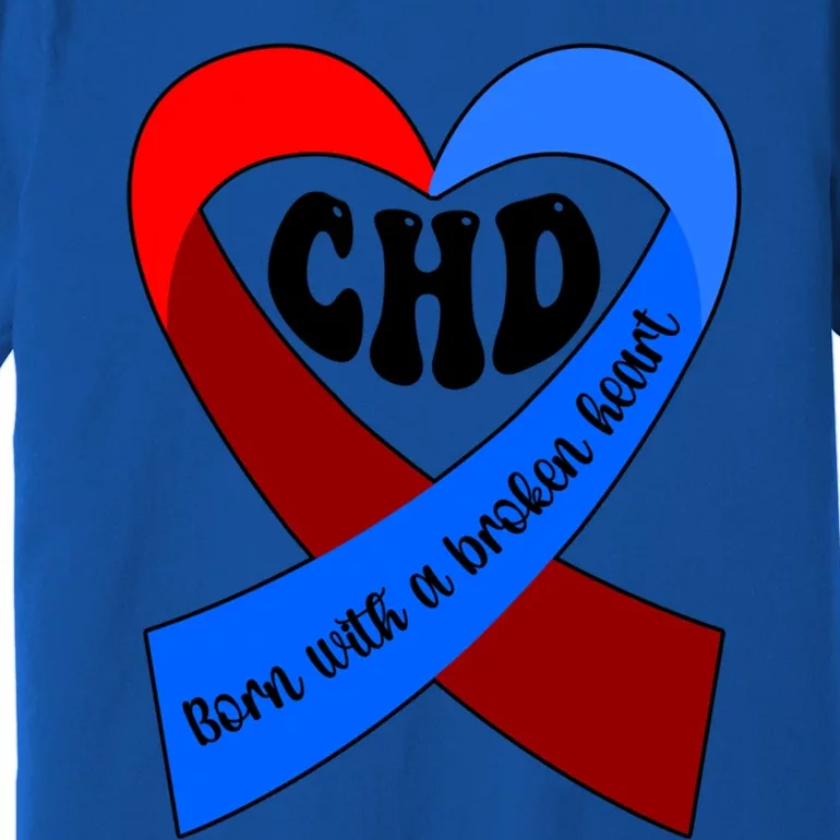 Chd Warrior Ribbon Congenital Heart Disease Awareness Gift Premium T-Shirt