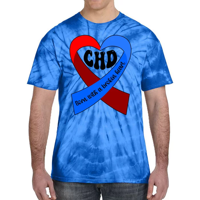 Chd Warrior Ribbon Congenital Heart Disease Awareness Gift Tie-Dye T-Shirt