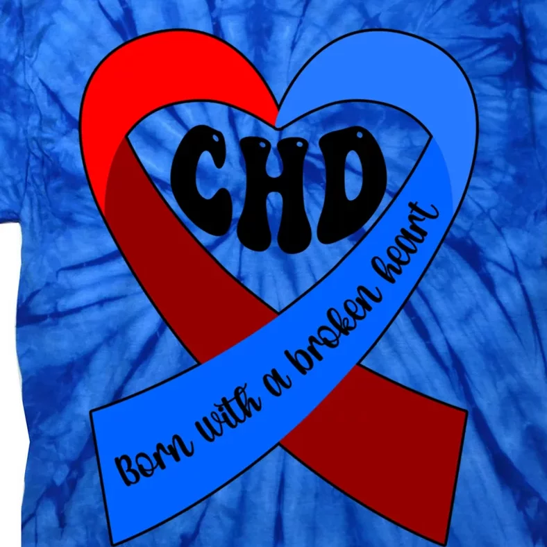 Chd Warrior Ribbon Congenital Heart Disease Awareness Gift Tie-Dye T-Shirt