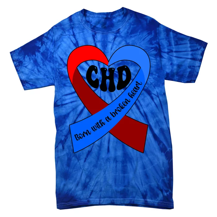 Chd Warrior Ribbon Congenital Heart Disease Awareness Gift Tie-Dye T-Shirt