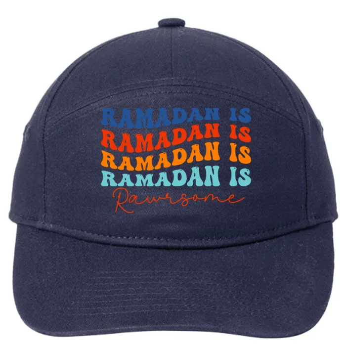 Cool Wavy Ramadan Is Rawrsome 7-Panel Snapback Hat