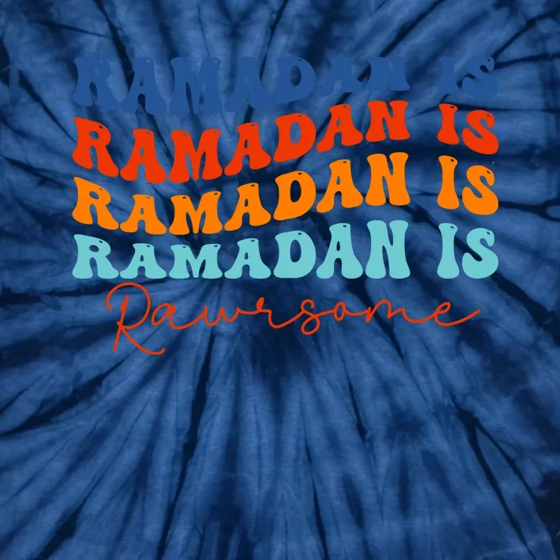 Cool Wavy Ramadan Is Rawrsome Tie-Dye T-Shirt