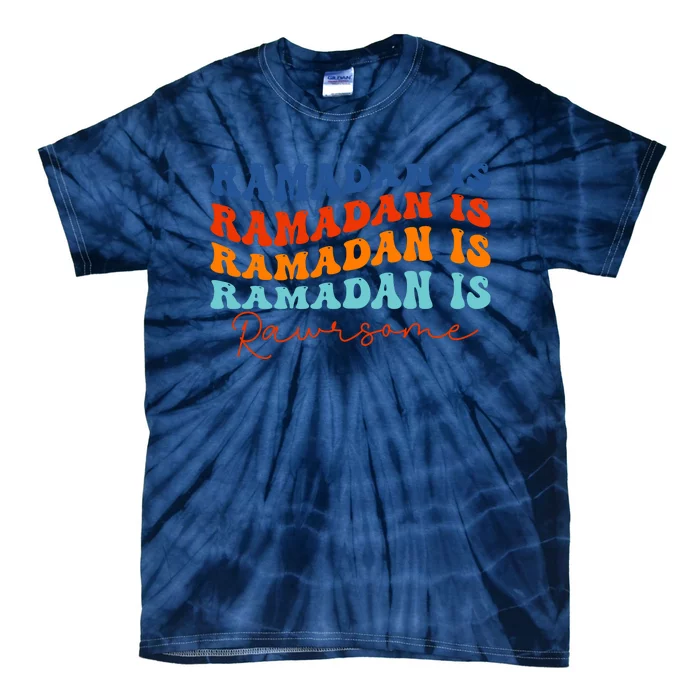 Cool Wavy Ramadan Is Rawrsome Tie-Dye T-Shirt