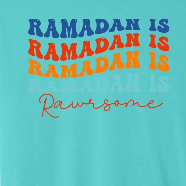 Cool Wavy Ramadan Is Rawrsome ChromaSoft Performance T-Shirt