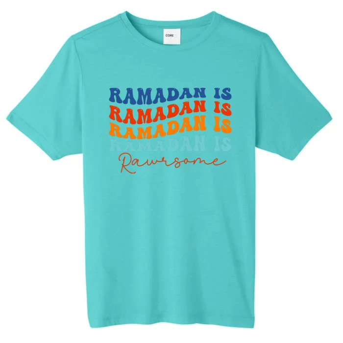 Cool Wavy Ramadan Is Rawrsome ChromaSoft Performance T-Shirt