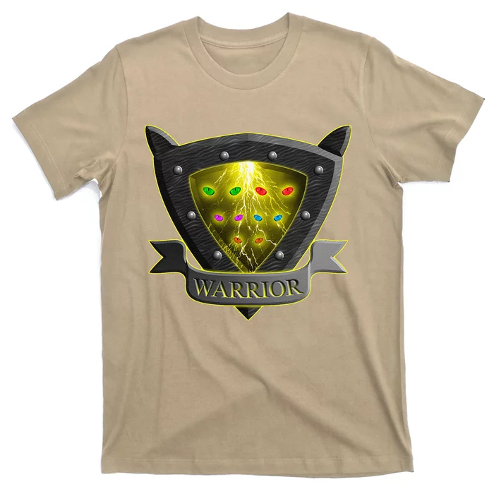 Cat Warrior Shield Eyes Thunder Funny Gift For T-Shirt