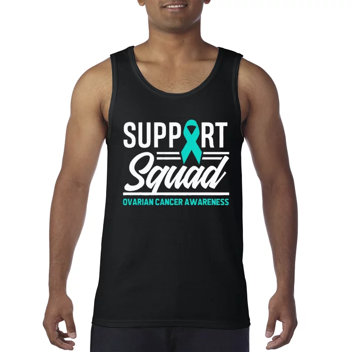 Cancer Warrior Support Squad Ovarian Cancer Awareness Tank Top