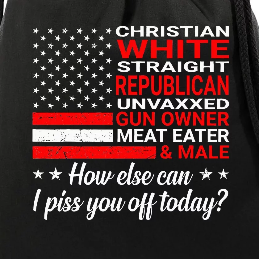 Christian White Straight Republican Unvaxxed Gun Owner Drawstring Bag