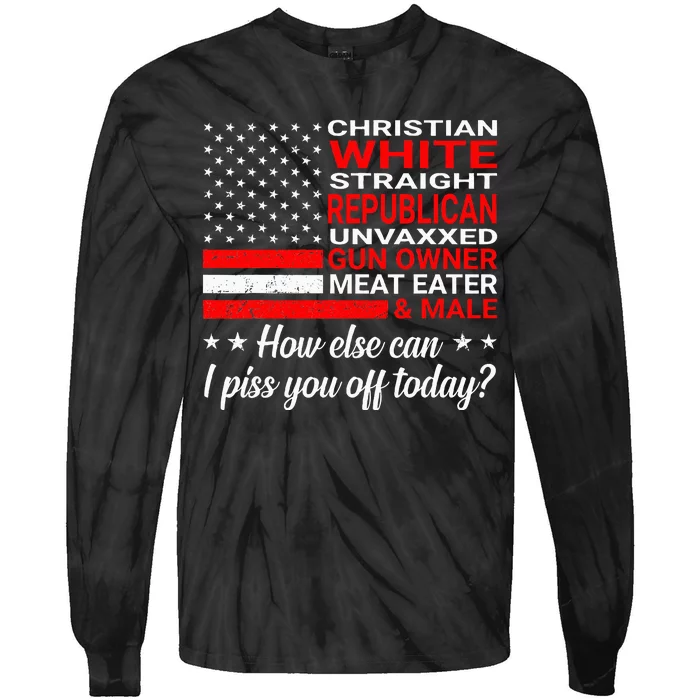 Christian White Straight Republican Unvaxxed Gun Owner Tie-Dye Long Sleeve Shirt