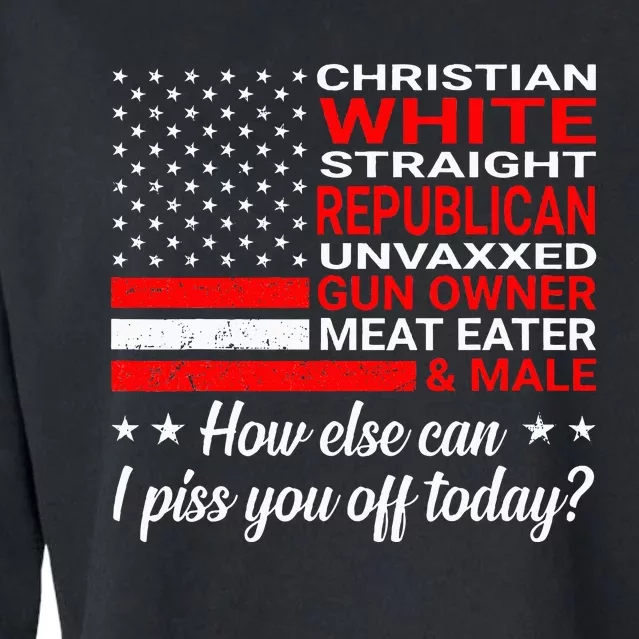 Christian White Straight Republican Unvaxxed Gun Owner Cropped Pullover Crew