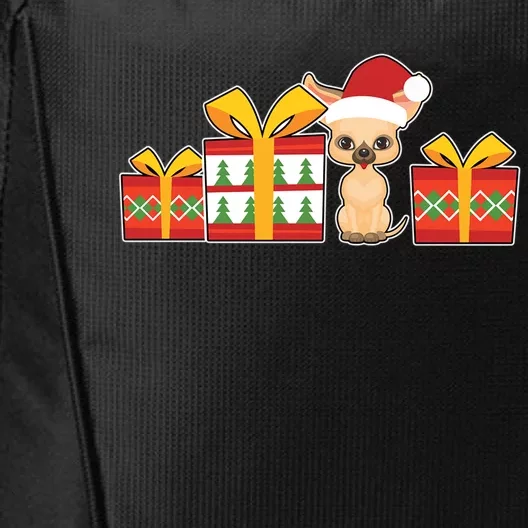 Chihuahua With Santa Hat Cute Christmas Chihuahua Gift City Backpack