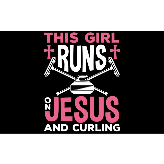 Curling Winter Sport Jesus And Curling Meaningful Gift Bumper Sticker