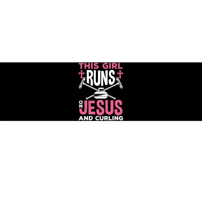 Curling Winter Sport Jesus And Curling Meaningful Gift Bumper Sticker