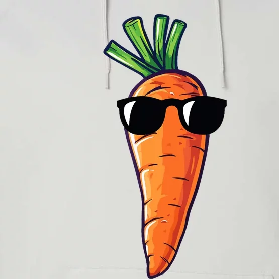 Carrot With Sunglasses Carrot Performance Fleece Hoodie