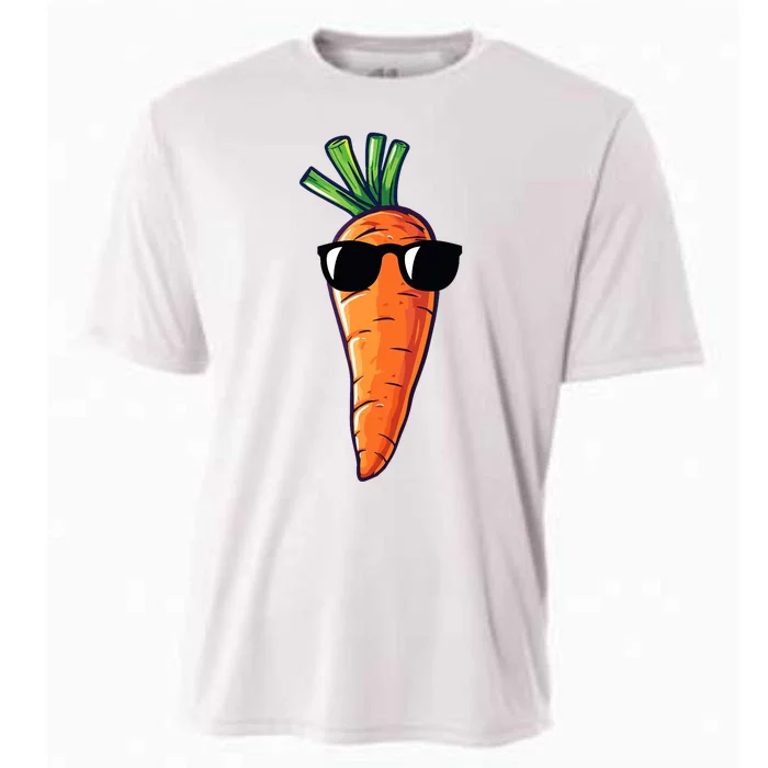 Carrot With Sunglasses Carrot Cooling Performance Crew T-Shirt