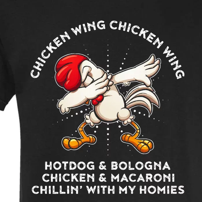 Chicken Wing Song Lyric Hot Dog Bologna Macaroni Garment-Dyed Heavyweight T-Shirt