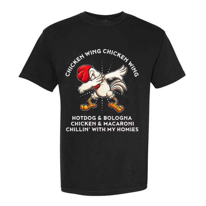 Chicken Wing Song Lyric Hot Dog Bologna Macaroni Garment-Dyed Heavyweight T-Shirt