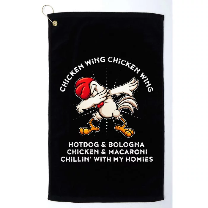 Chicken Wing Song Lyric Hot Dog Bologna Macaroni Platinum Collection Golf Towel