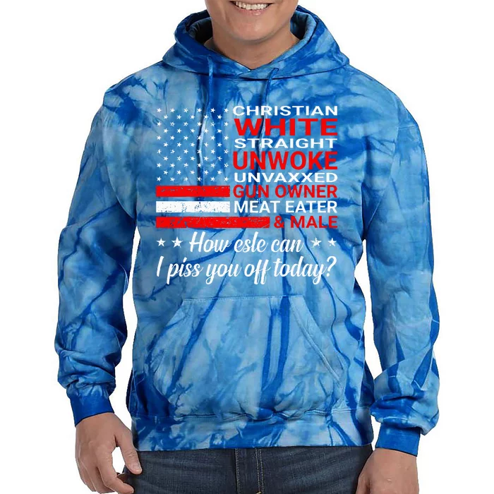 Christian White Straight Unwoke Unvaxxed Gun Owner Tie Dye Hoodie