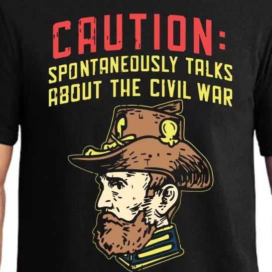 Caution Will Spontaneously Talk About The Civil War Pajama Set