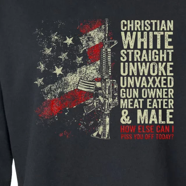 Christian White Straight Unwoke Unvaxxed Gun Owner Cropped Pullover Crew