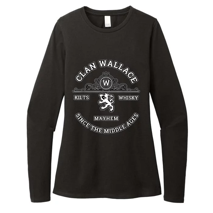 Clan Wallace Scottish Kilt Highland Games Womens CVC Long Sleeve Shirt