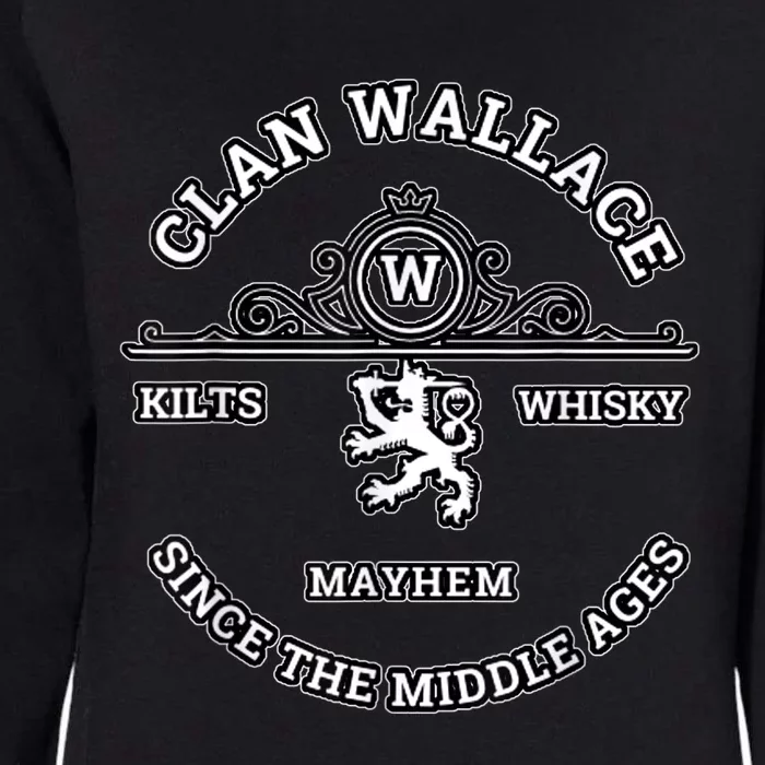 Clan Wallace Scottish Kilt Highland Games Womens California Wash Sweatshirt