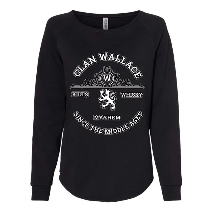 Clan Wallace Scottish Kilt Highland Games Womens California Wash Sweatshirt