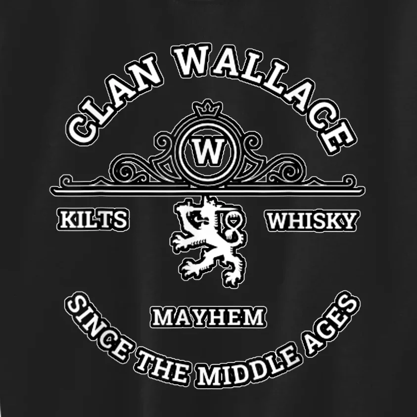 Clan Wallace Scottish Kilt Highland Games Kids Sweatshirt