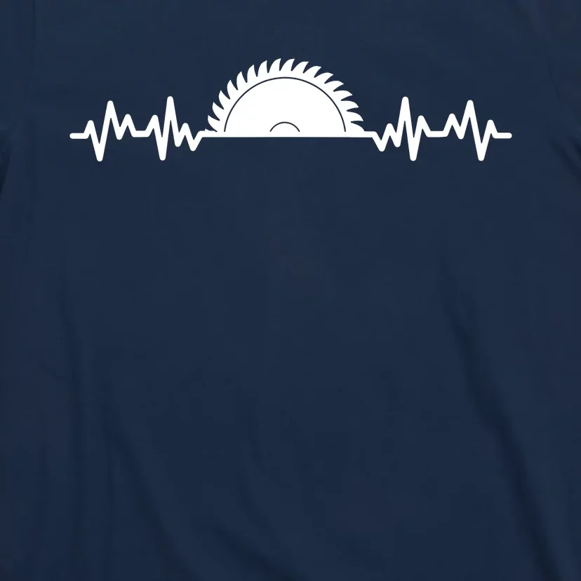 Carpenter Woodworking Saw Heartbeat T-Shirt