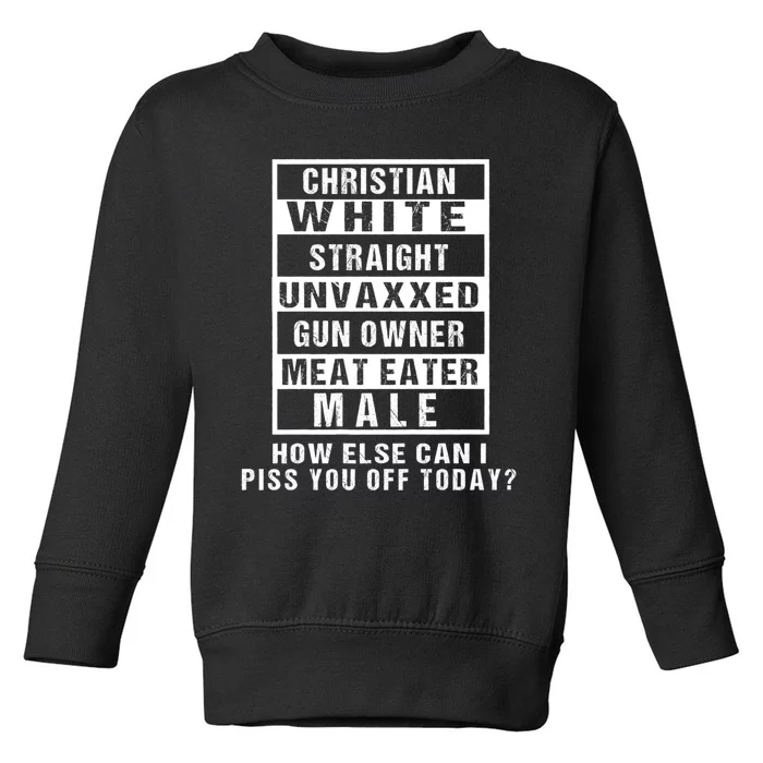 Christian White Straight Republican Unvaxxed Gun Owner Toddler Sweatshirt