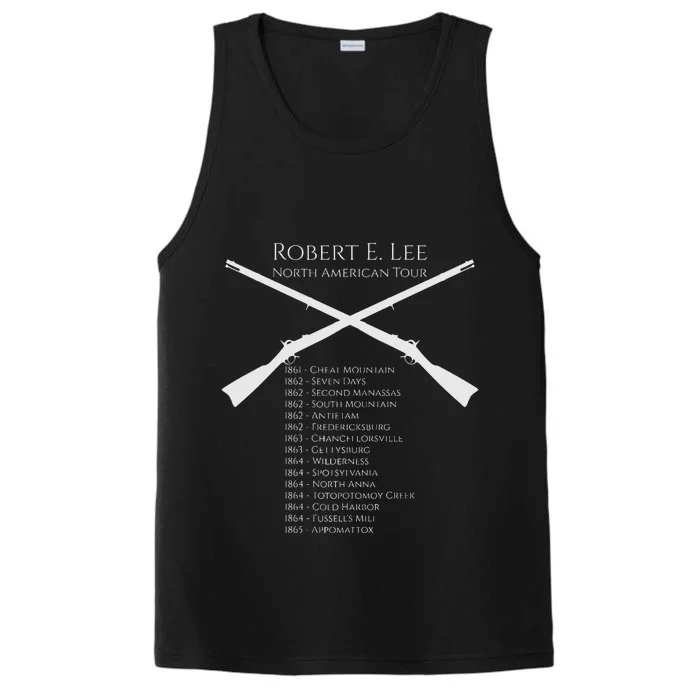 Civil War Shirts Robert E Lee North American Tour Gift Performance Tank