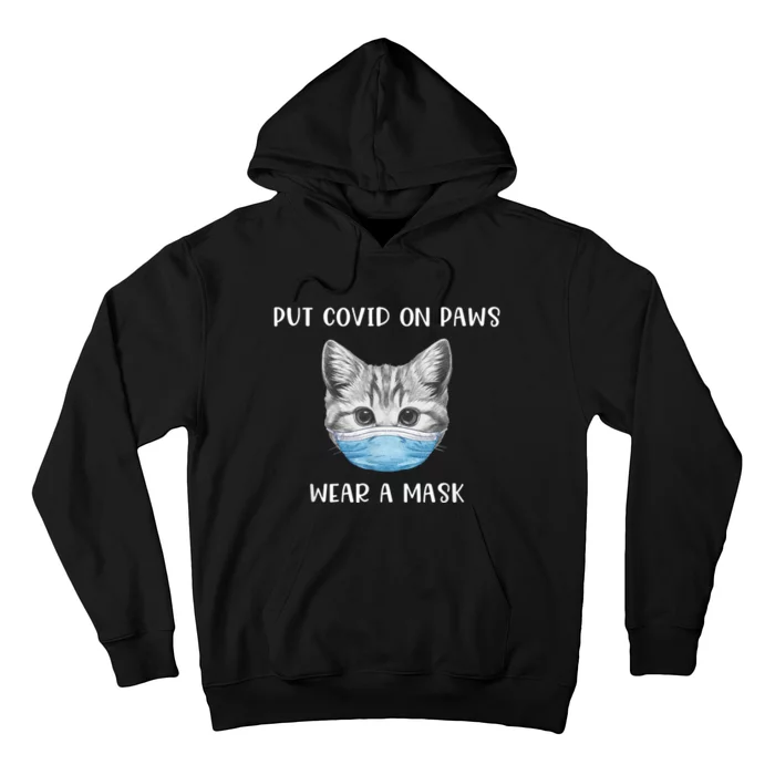 Cat Wearing Surgical Face Mask Promask Quarantine Kitty Hoodie