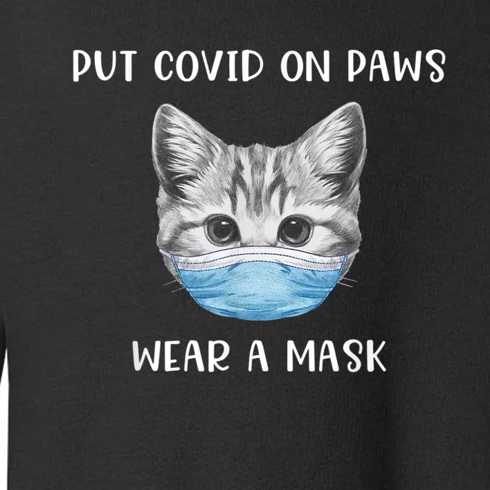 Cat Wearing Surgical Face Mask Promask Quarantine Kitty Toddler Sweatshirt