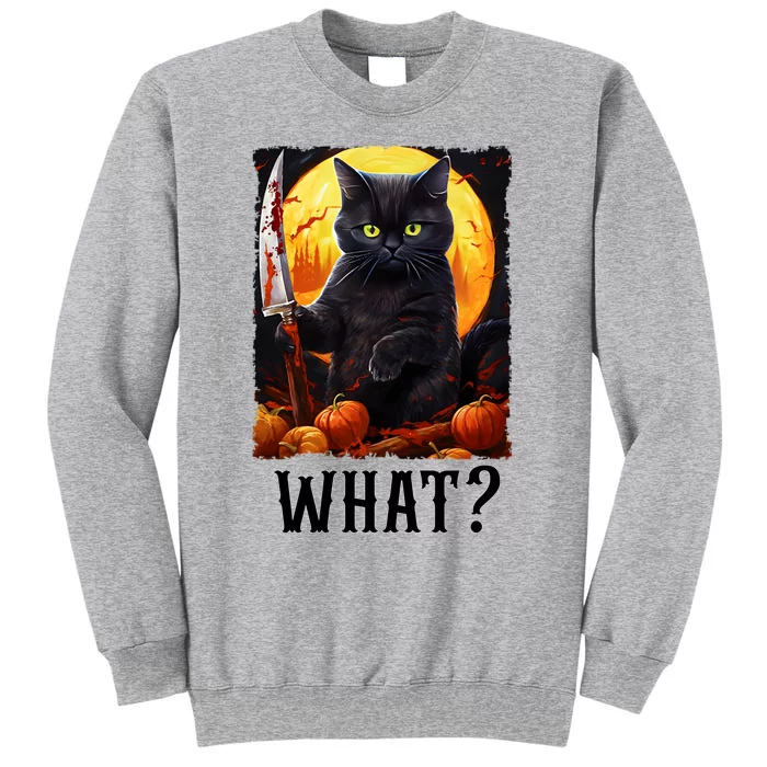 Cat What Starry Night Black Cat With Knife Halloween Costume Meaningful Gift Sweatshirt